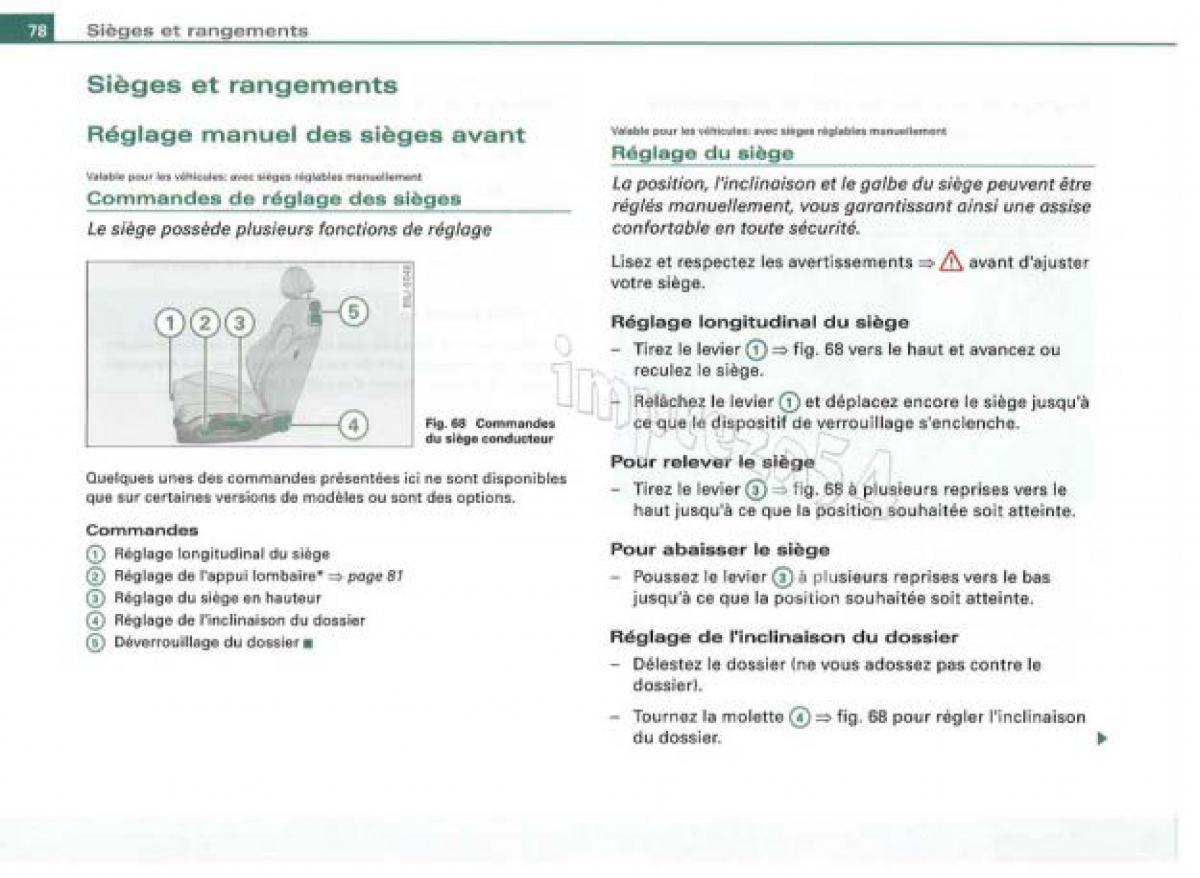 Audi TT II 2 manuel du proprietaire / page 79