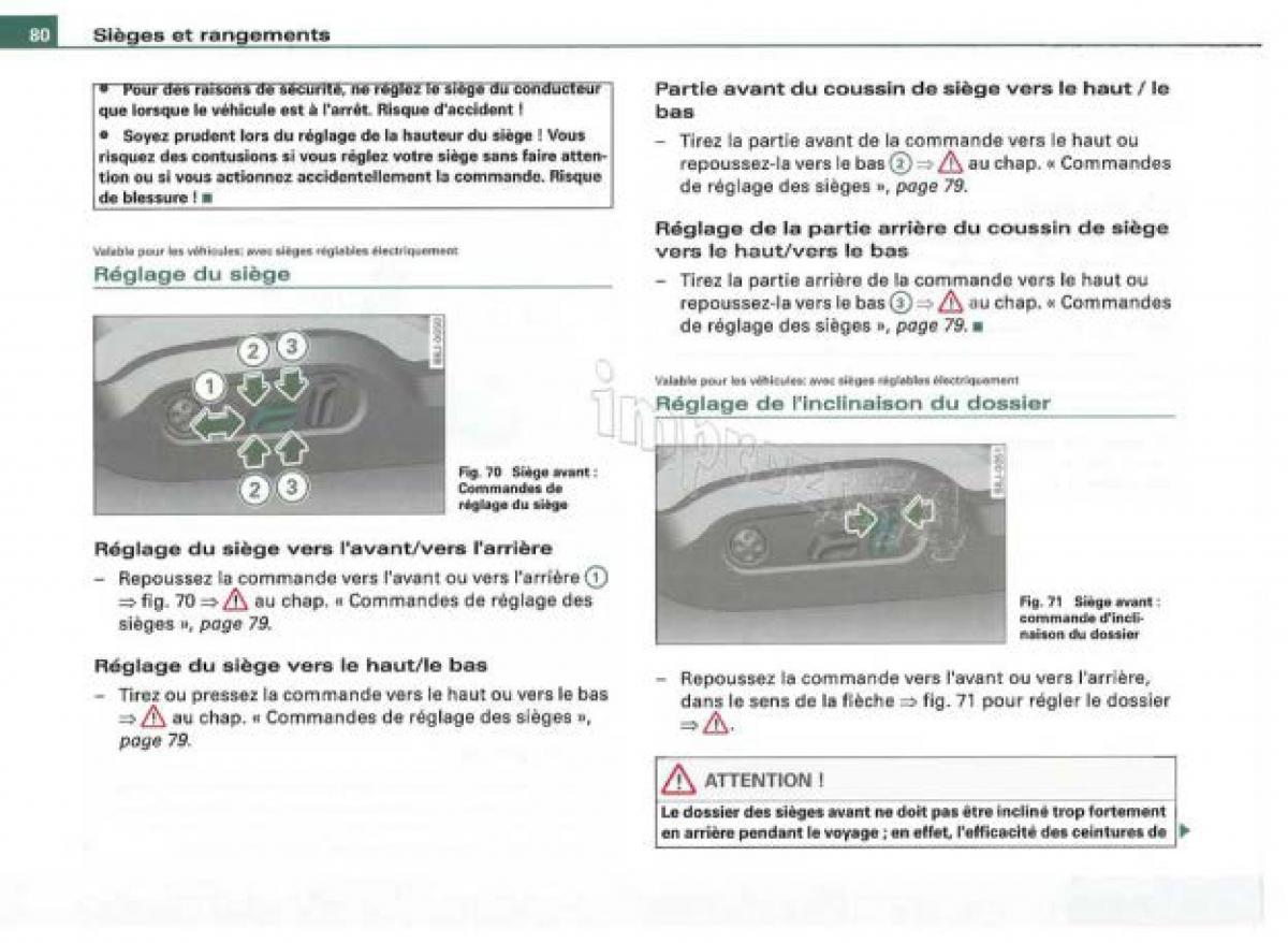 Audi TT II 2 manuel du proprietaire / page 81