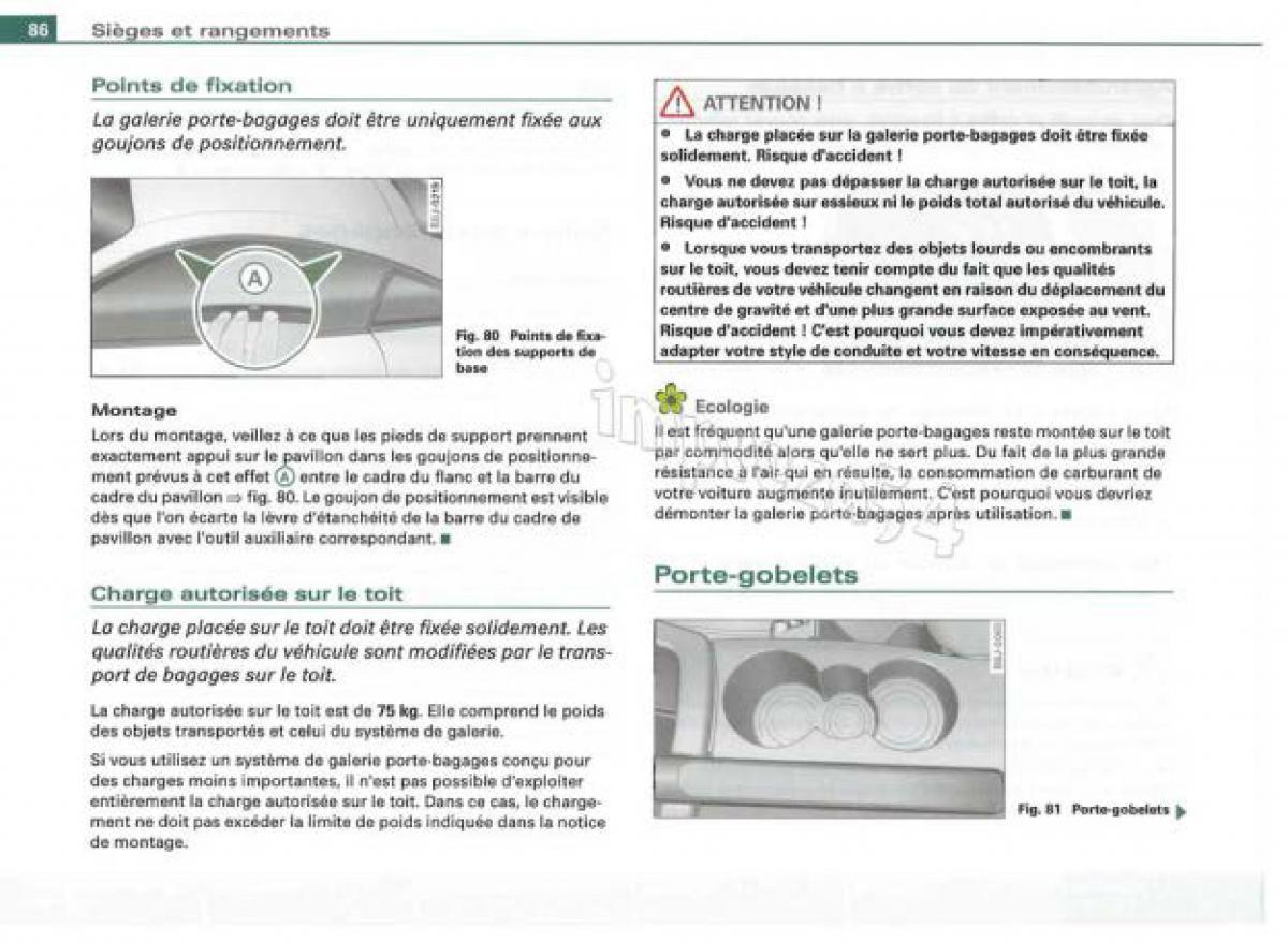 Audi TT II 2 manuel du proprietaire / page 87