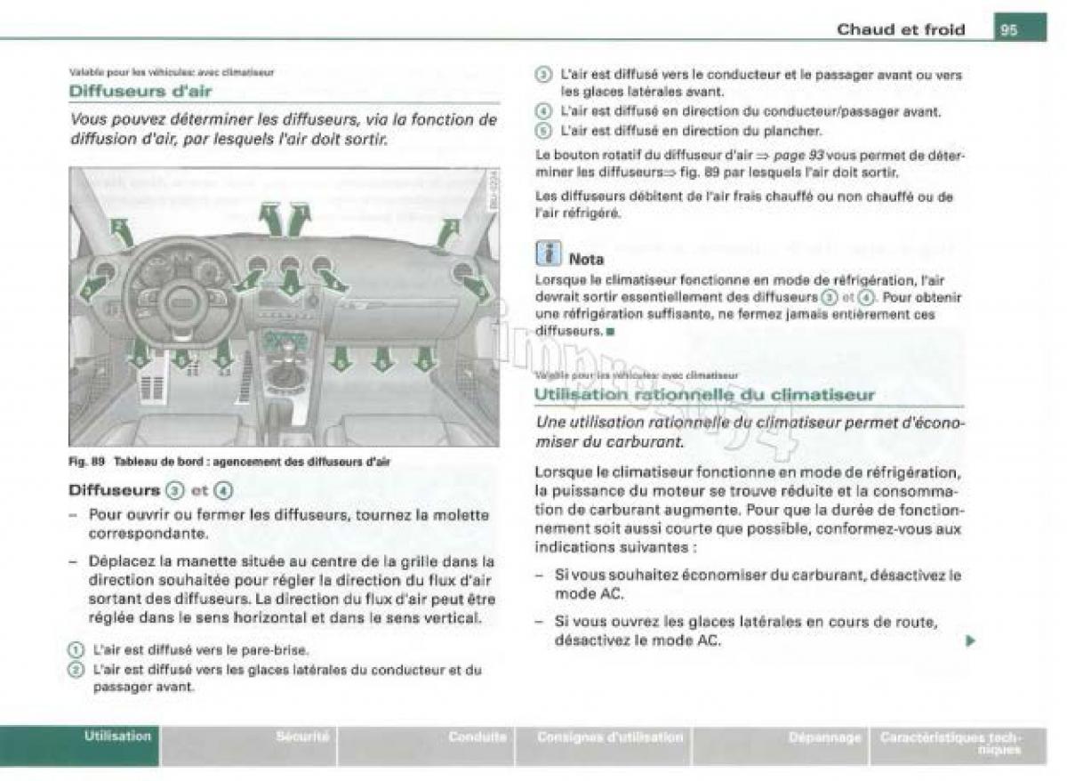 Audi TT II 2 manuel du proprietaire / page 96