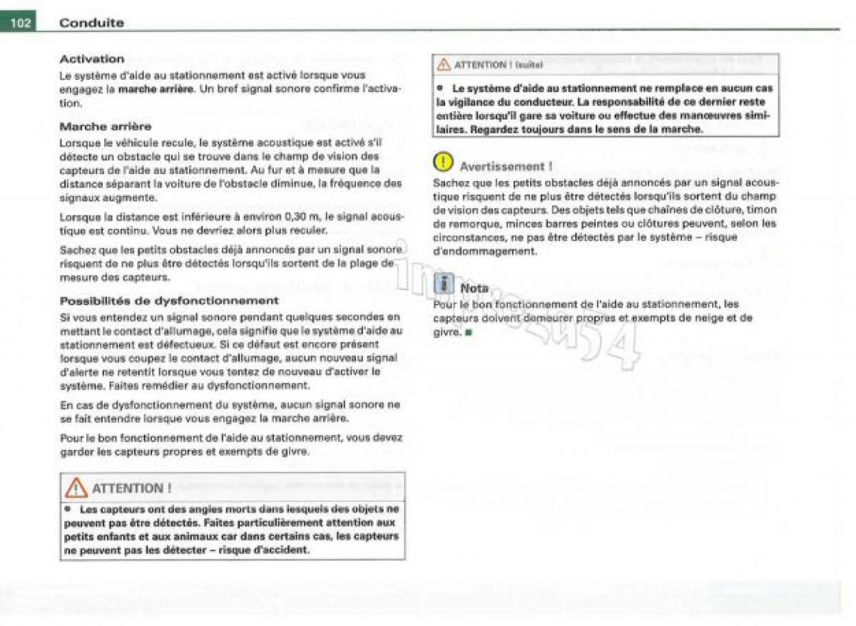 Audi TT II 2 manuel du proprietaire / page 103