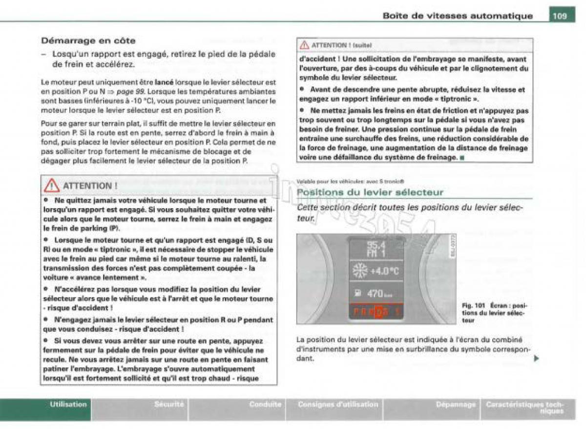 Audi TT II 2 manuel du proprietaire / page 110