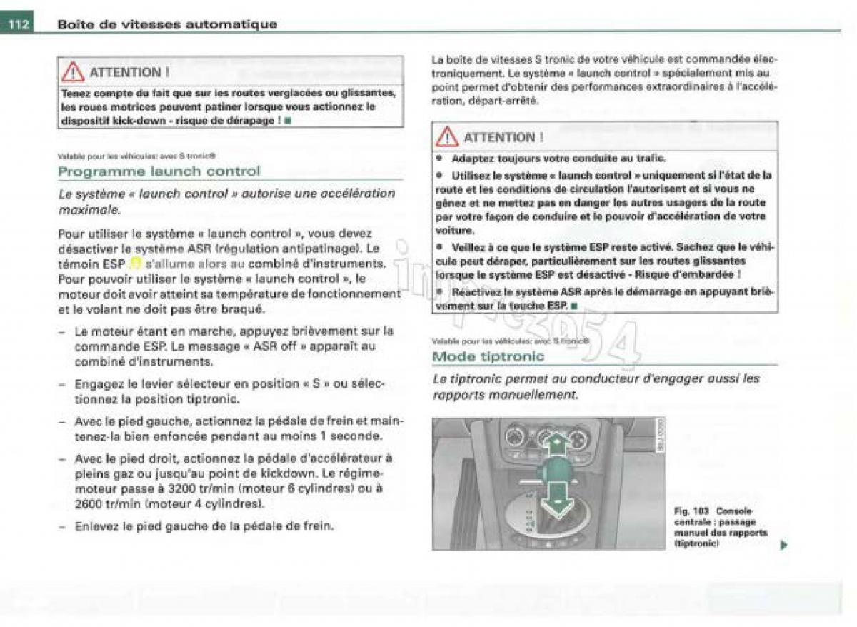 Audi TT II 2 manuel du proprietaire / page 113