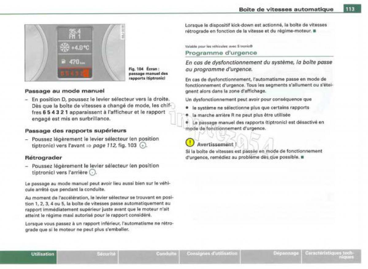 Audi TT II 2 manuel du proprietaire / page 114