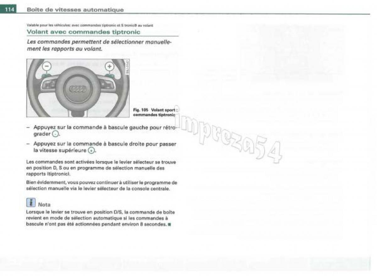 Audi TT II 2 manuel du proprietaire / page 115