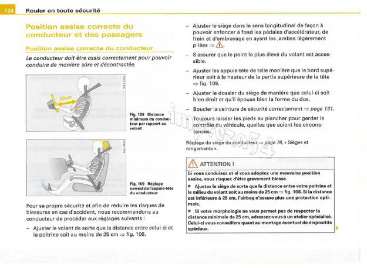 Audi TT II 2 manuel du proprietaire / page 125