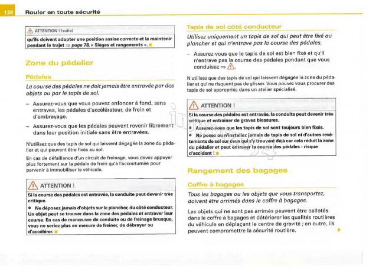 Audi TT II 2 manuel du proprietaire / page 129