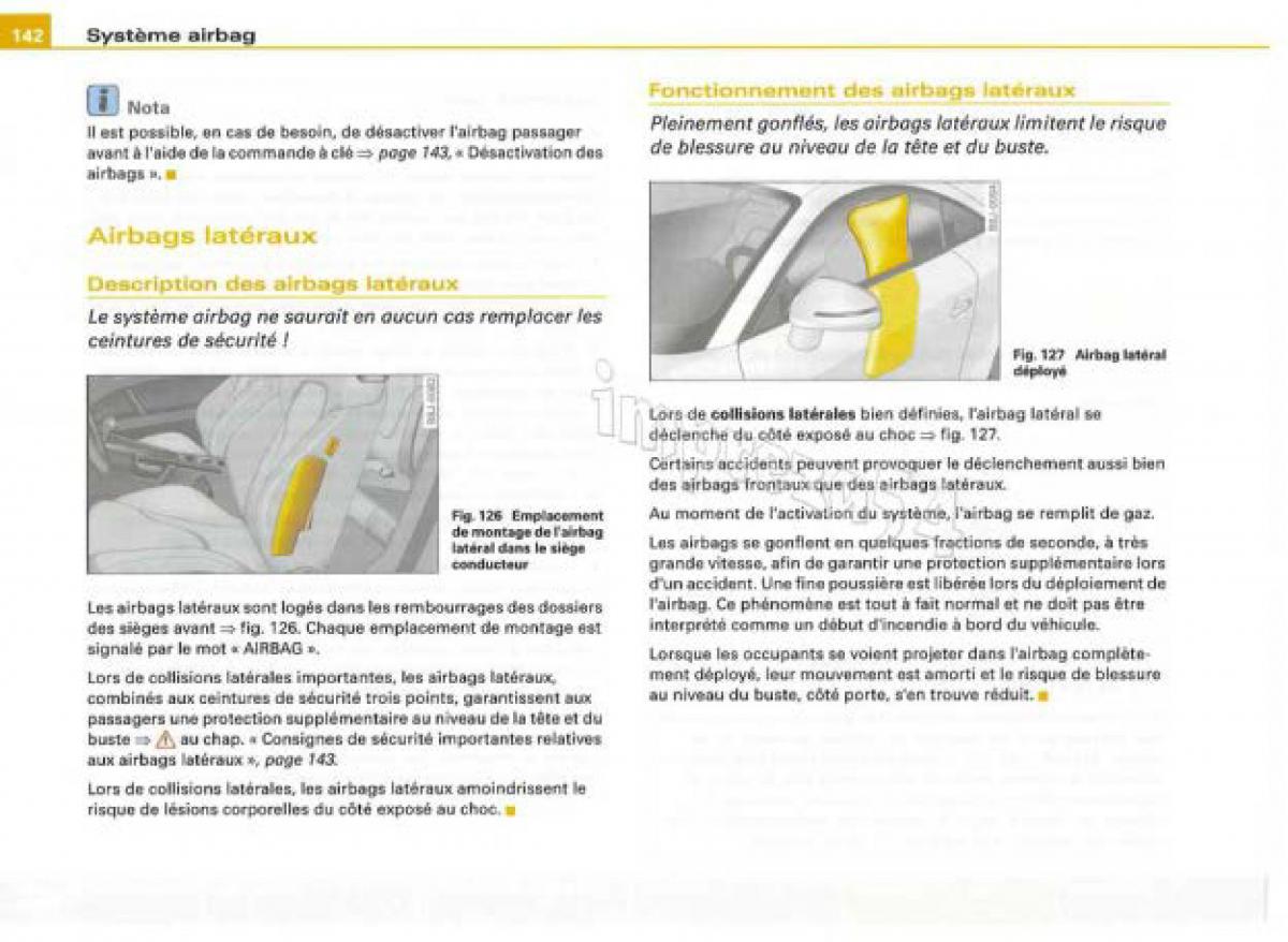 Audi TT II 2 manuel du proprietaire / page 143