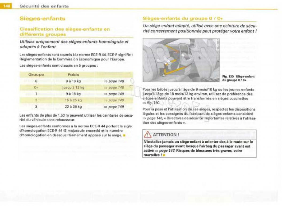 Audi TT II 2 manuel du proprietaire / page 149