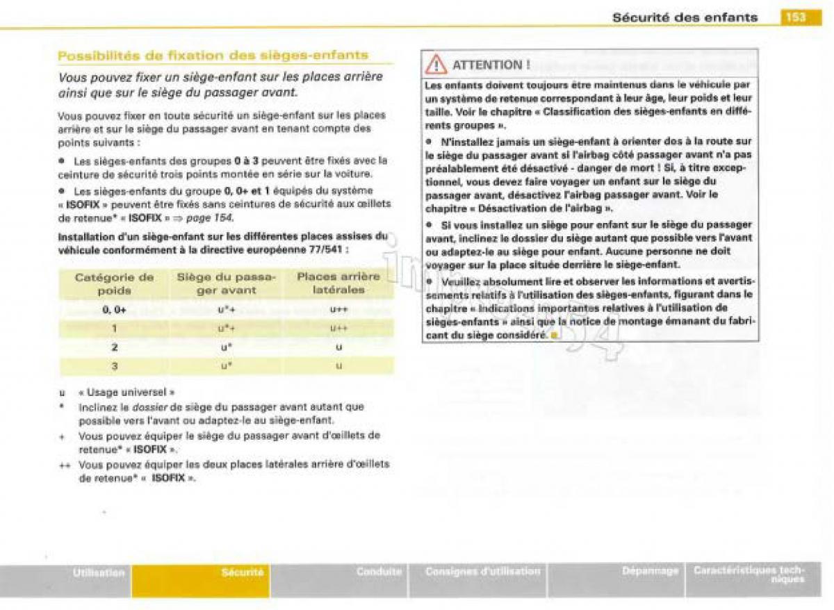 Audi TT II 2 manuel du proprietaire / page 154