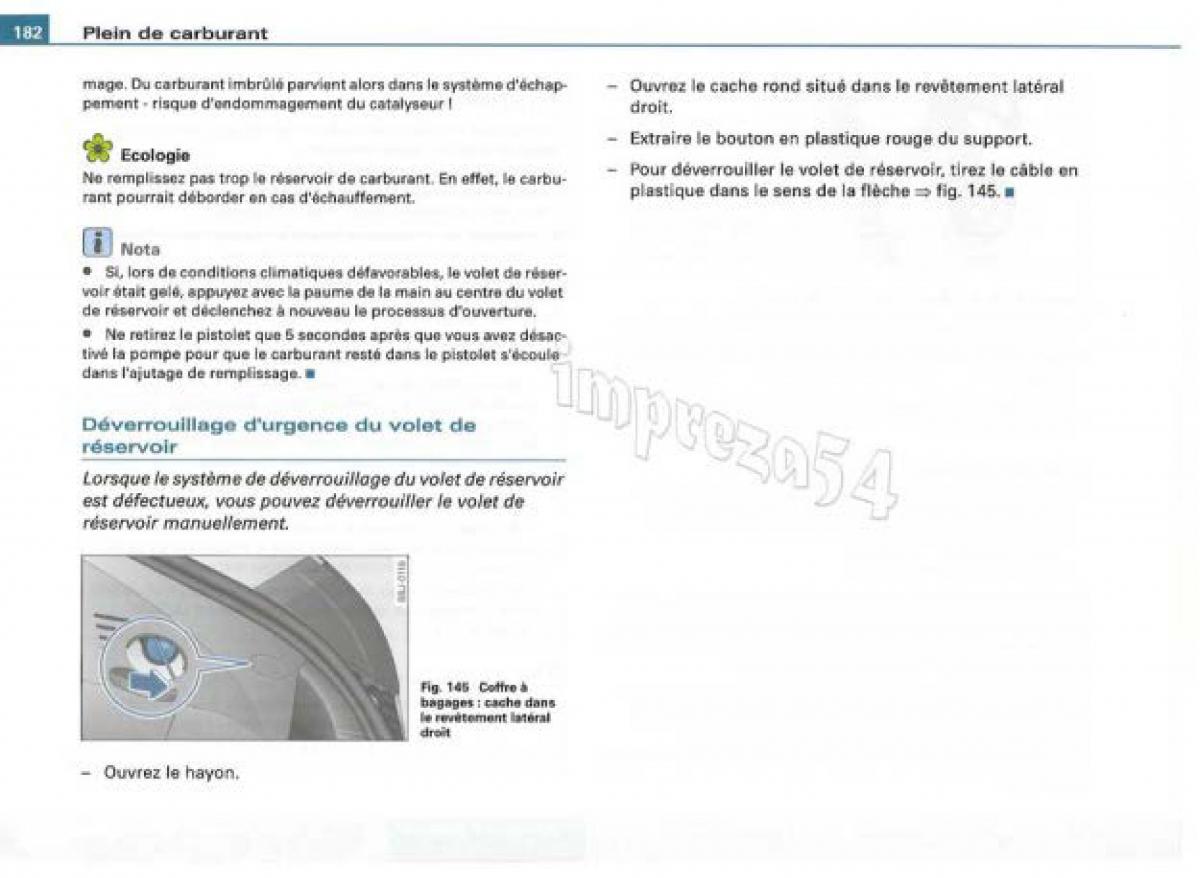 Audi TT II 2 manuel du proprietaire / page 183