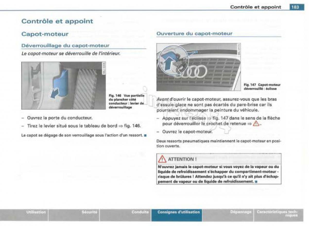 Audi TT II 2 manuel du proprietaire / page 184