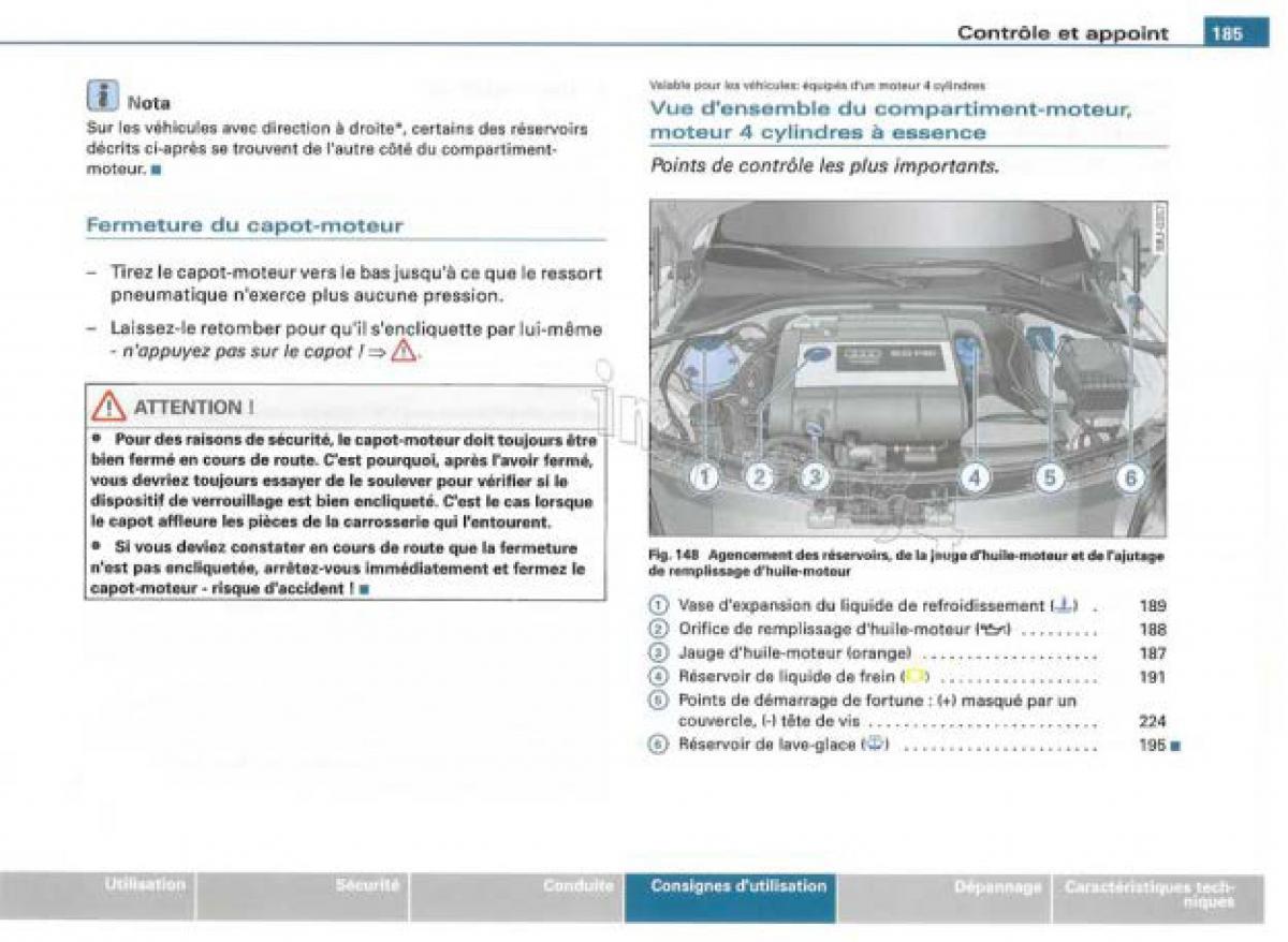 Audi TT II 2 manuel du proprietaire / page 186