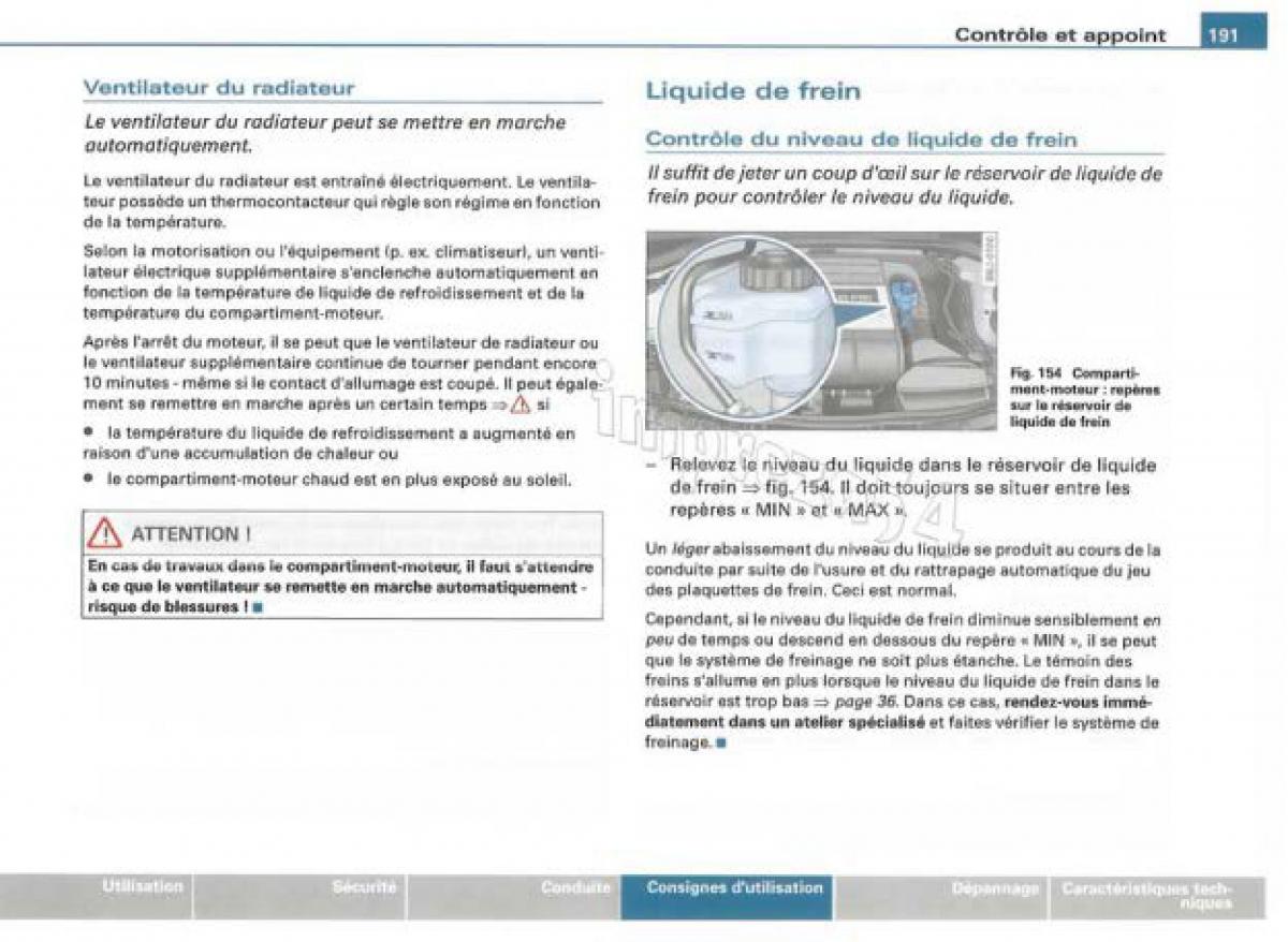 Audi TT II 2 manuel du proprietaire / page 192