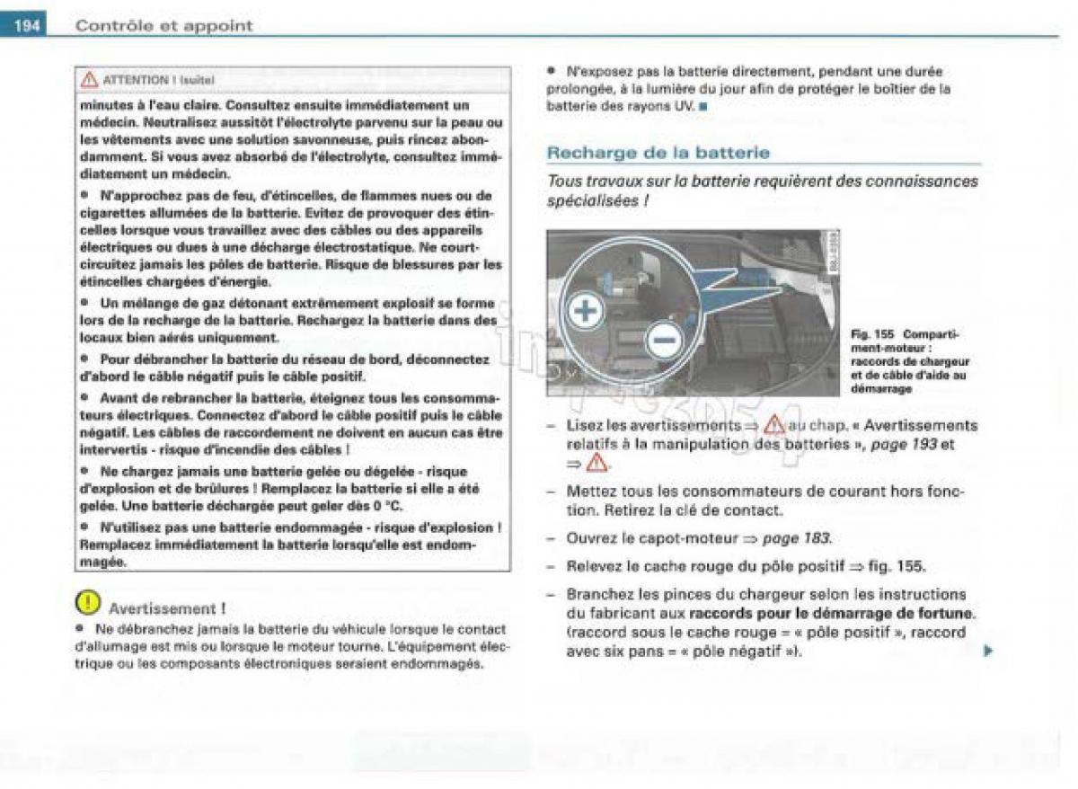 Audi TT II 2 manuel du proprietaire / page 195