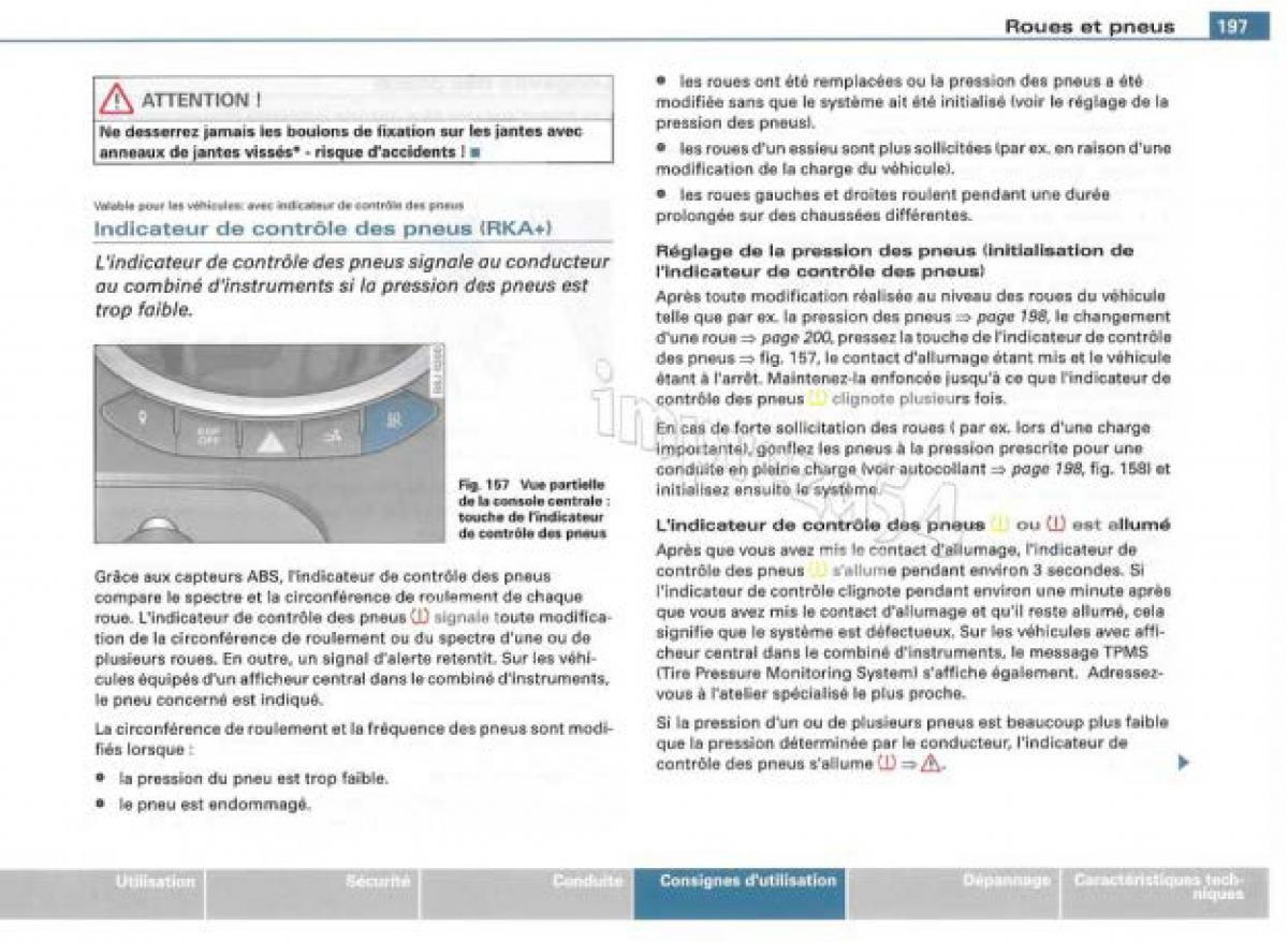 Audi TT II 2 manuel du proprietaire / page 198