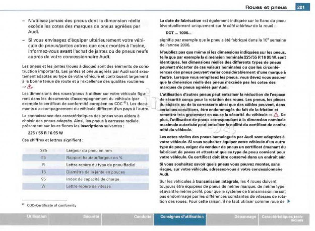 Audi TT II 2 manuel du proprietaire / page 202