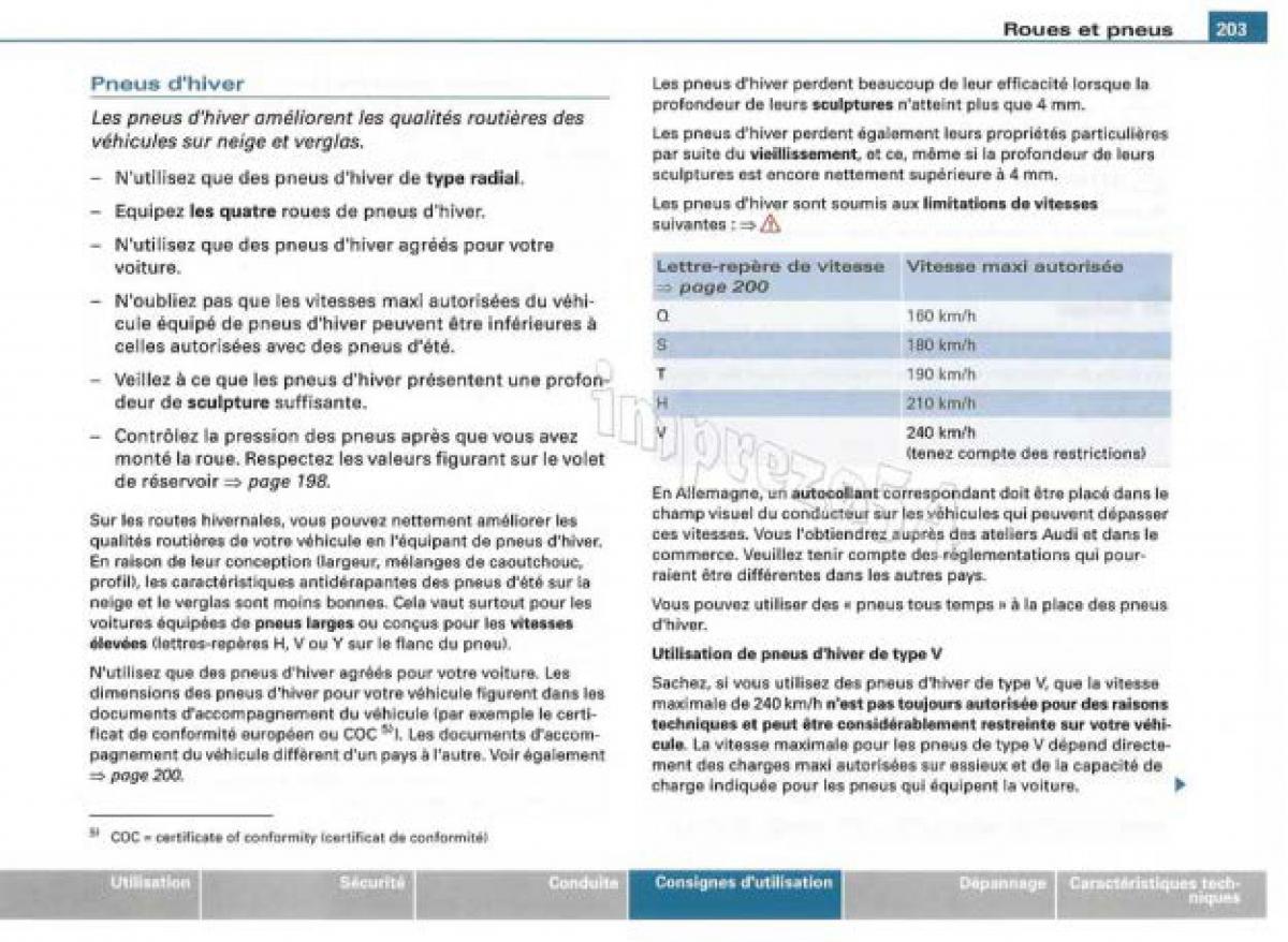 Audi TT II 2 manuel du proprietaire / page 204