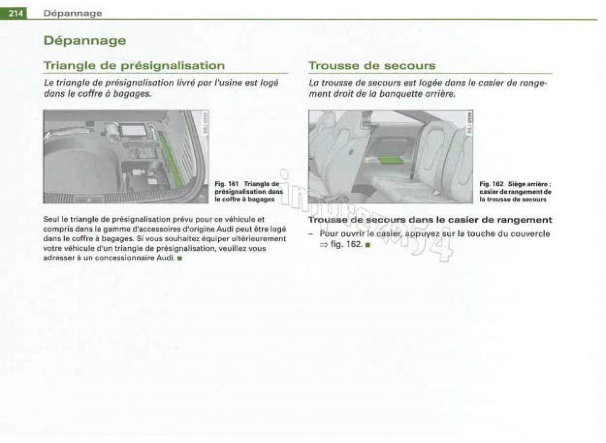 Audi TT II 2 manuel du proprietaire / page 215