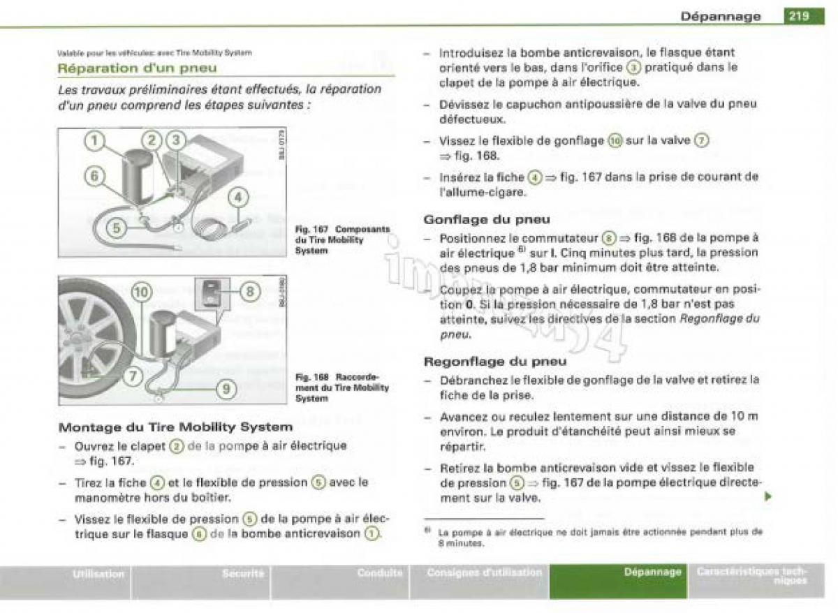 Audi TT II 2 manuel du proprietaire / page 220