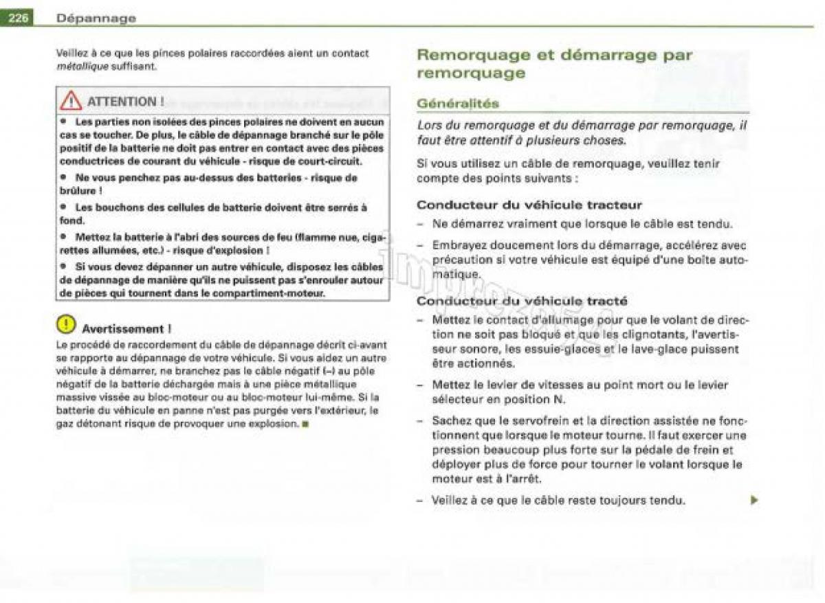 Audi TT II 2 manuel du proprietaire / page 227