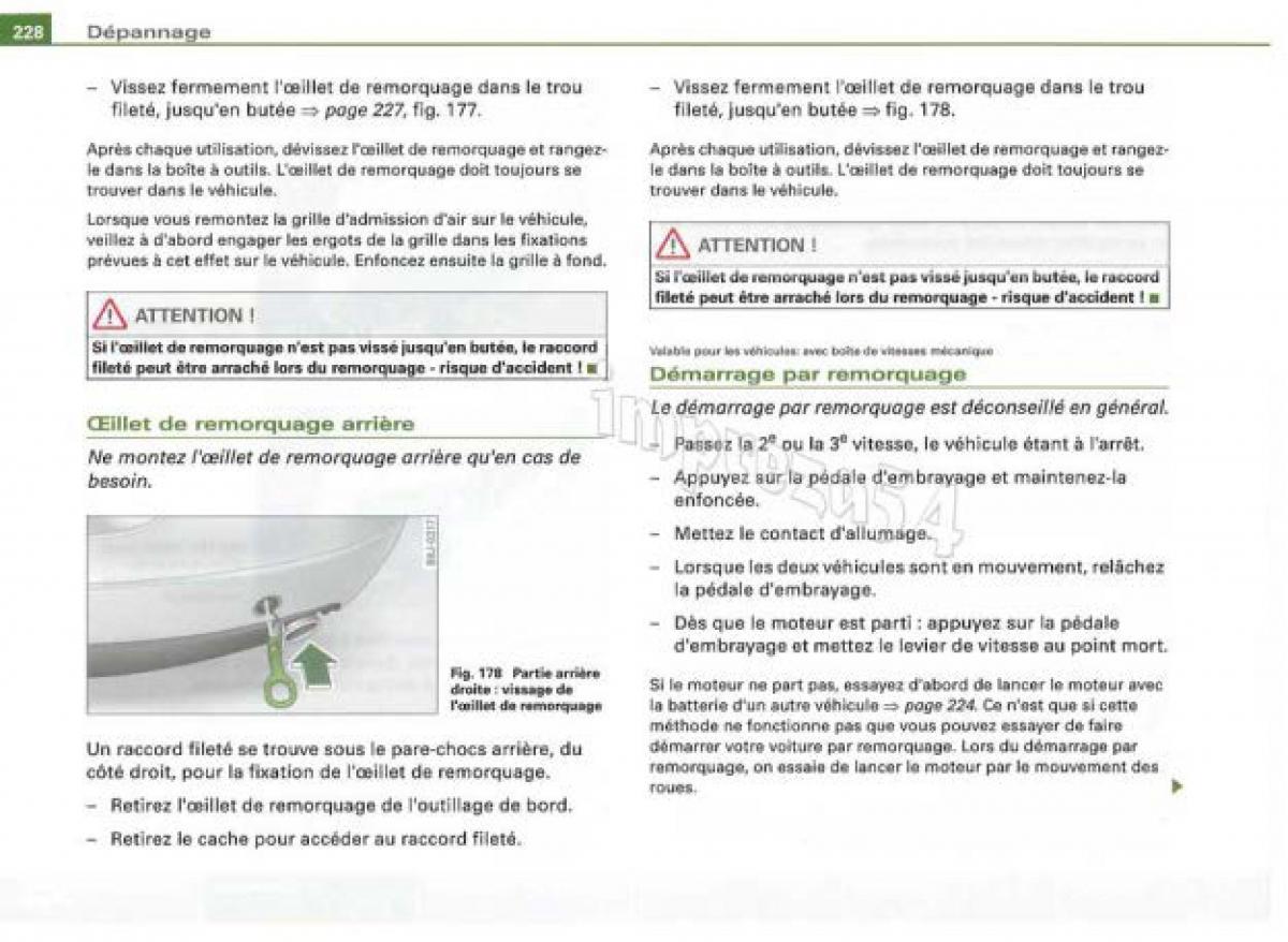 Audi TT II 2 manuel du proprietaire / page 229