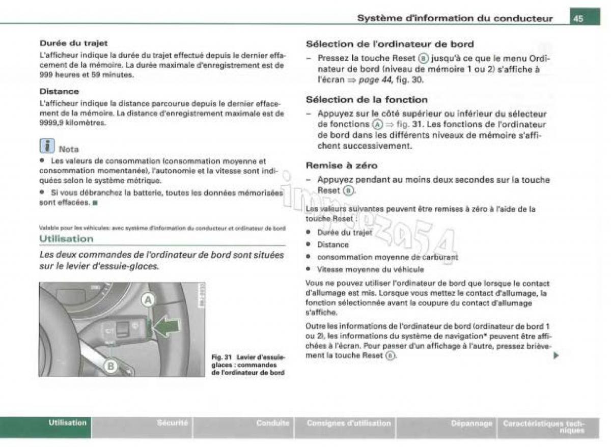 Audi TT II 2 manuel du proprietaire / page 46