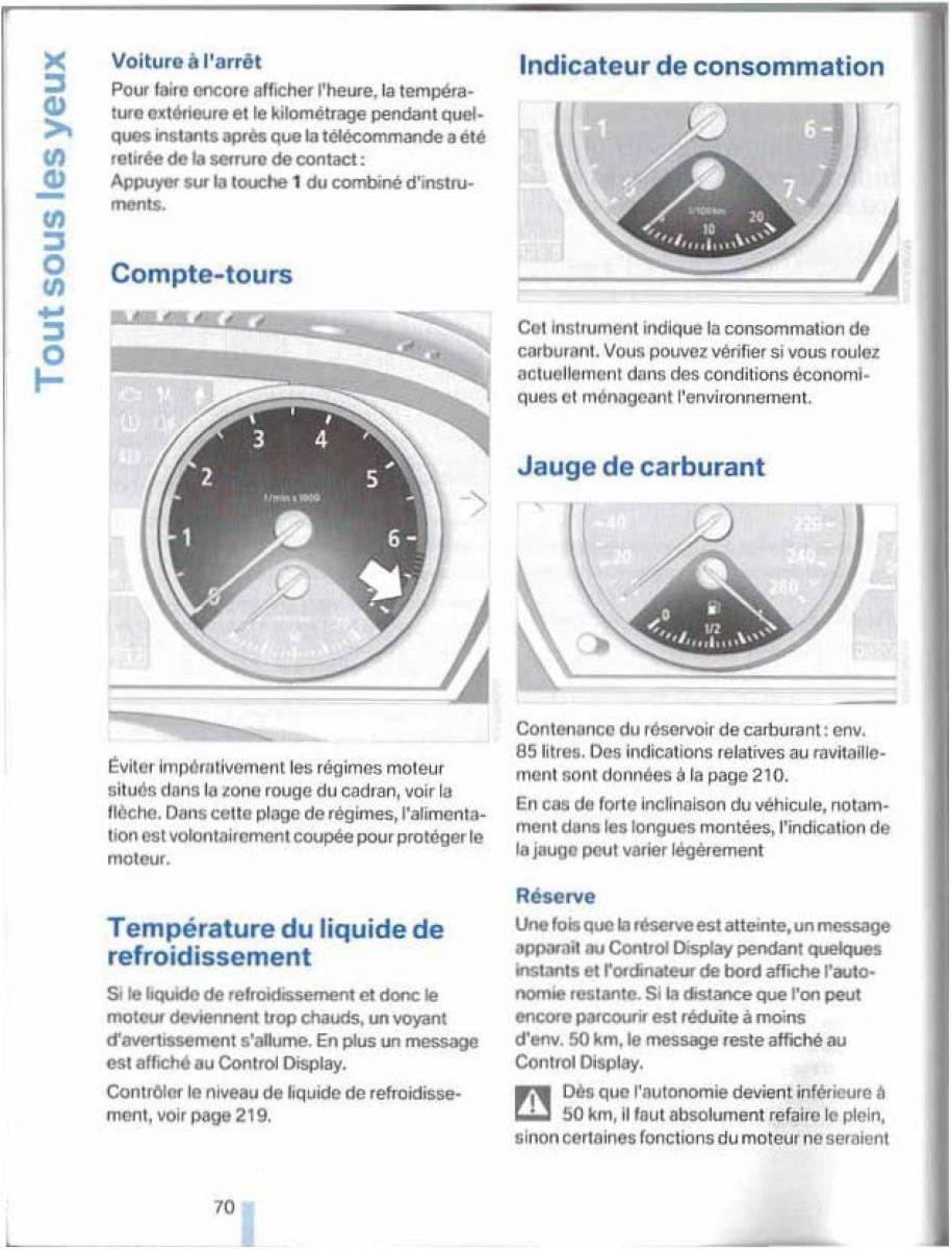 BMW X5 X6 E79 E70 manuel du proprietaire / page 70