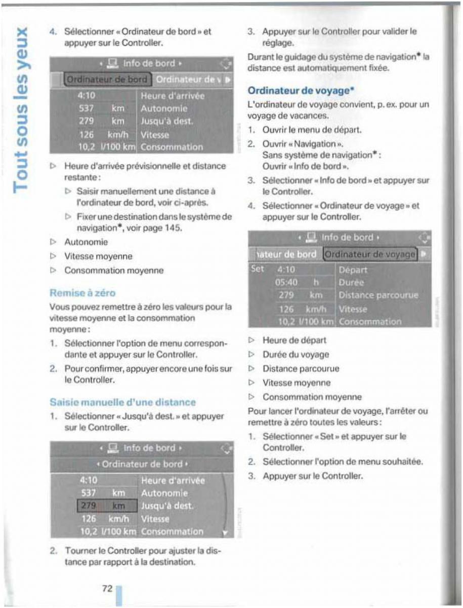 BMW X5 X6 E79 E70 manuel du proprietaire / page 72