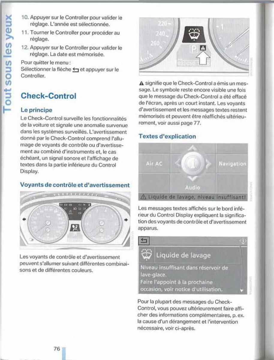 BMW X5 X6 E79 E70 manuel du proprietaire / page 76