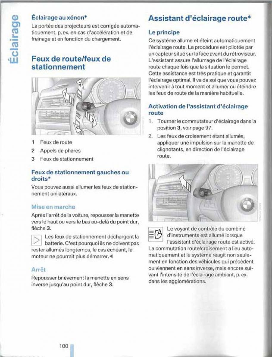 BMW X5 X6 E79 E70 manuel du proprietaire / page 100