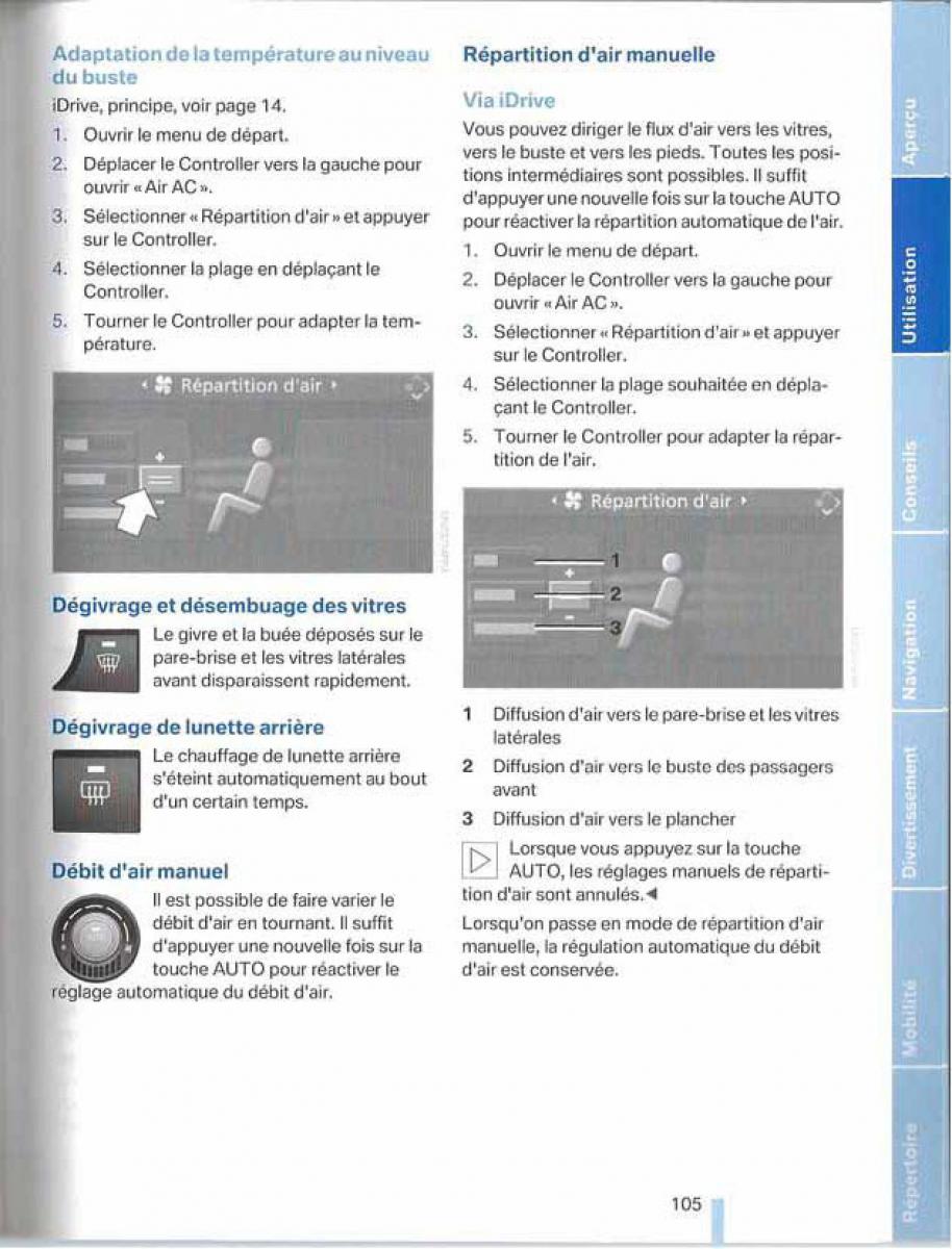 BMW X5 X6 E79 E70 manuel du proprietaire / page 105