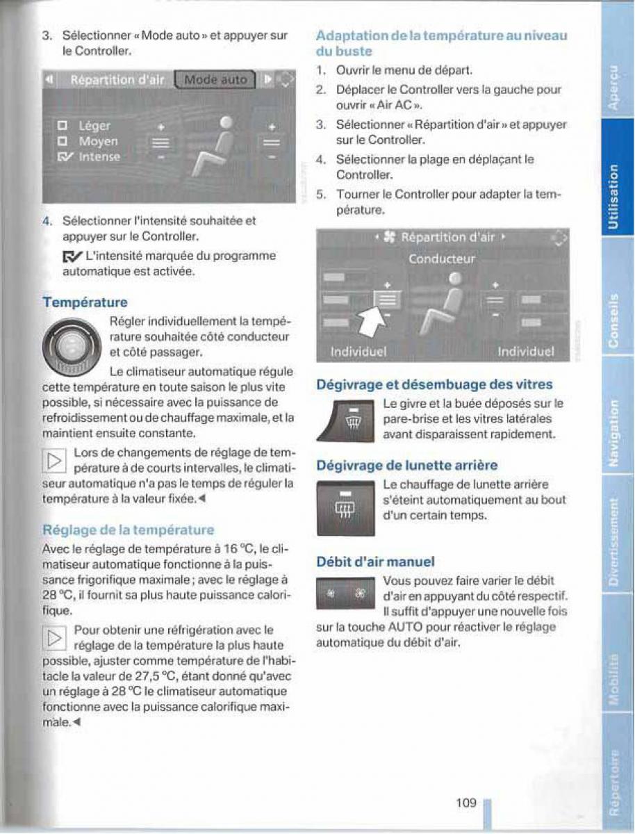 BMW X5 X6 E79 E70 manuel du proprietaire / page 109