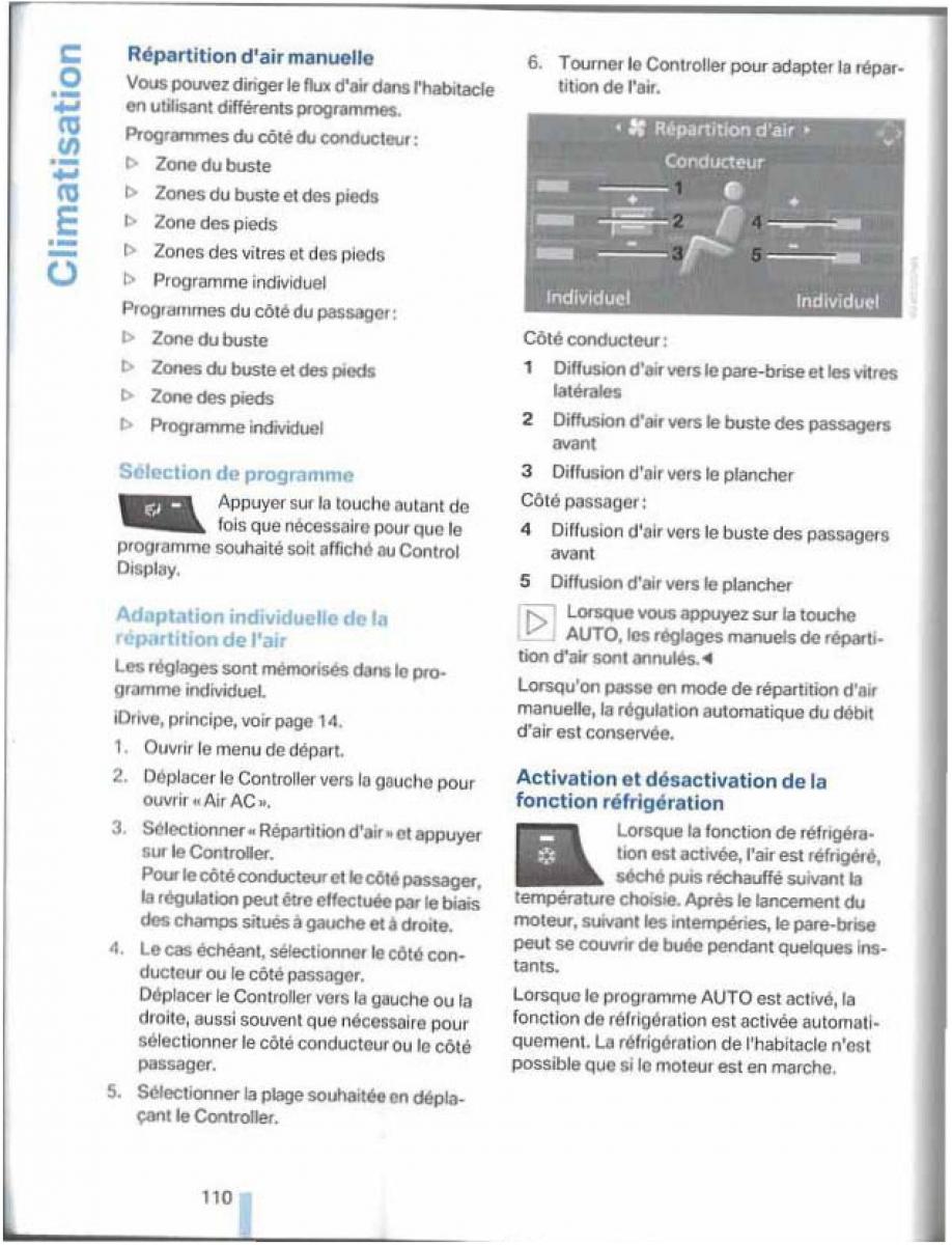 BMW X5 X6 E79 E70 manuel du proprietaire / page 110