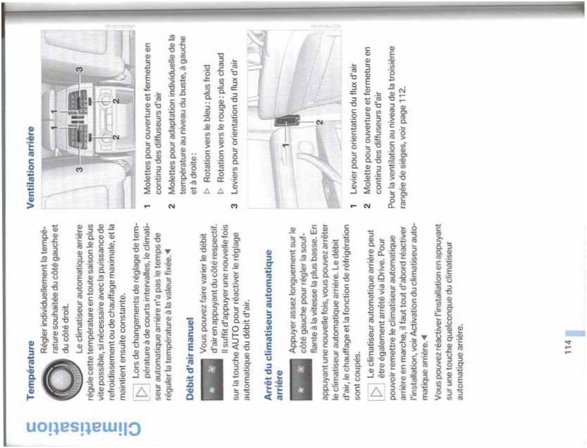 BMW X5 X6 E79 E70 manuel du proprietaire / page 114