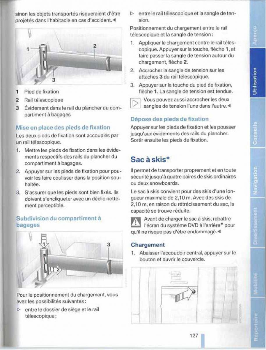 BMW X5 X6 E79 E70 manuel du proprietaire / page 127