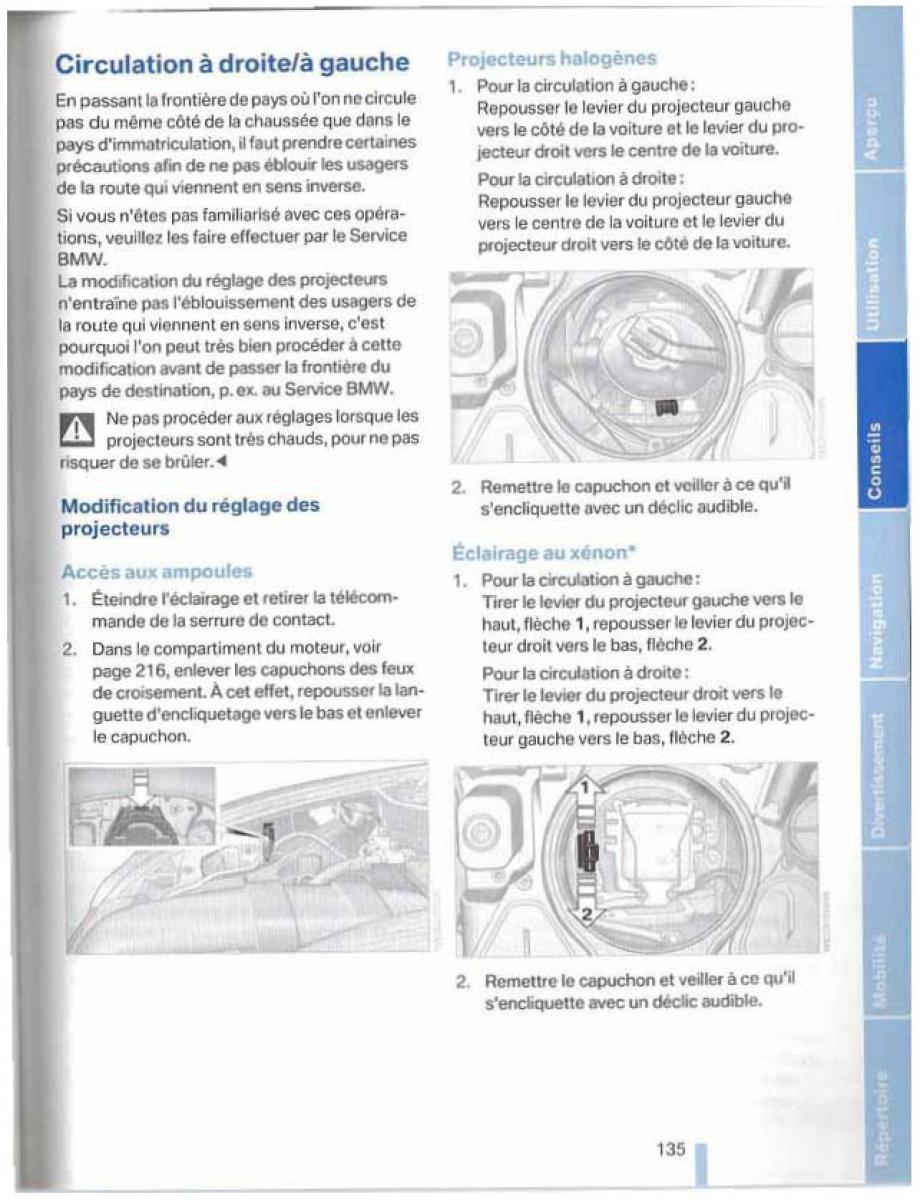 BMW X5 X6 E79 E70 manuel du proprietaire / page 135