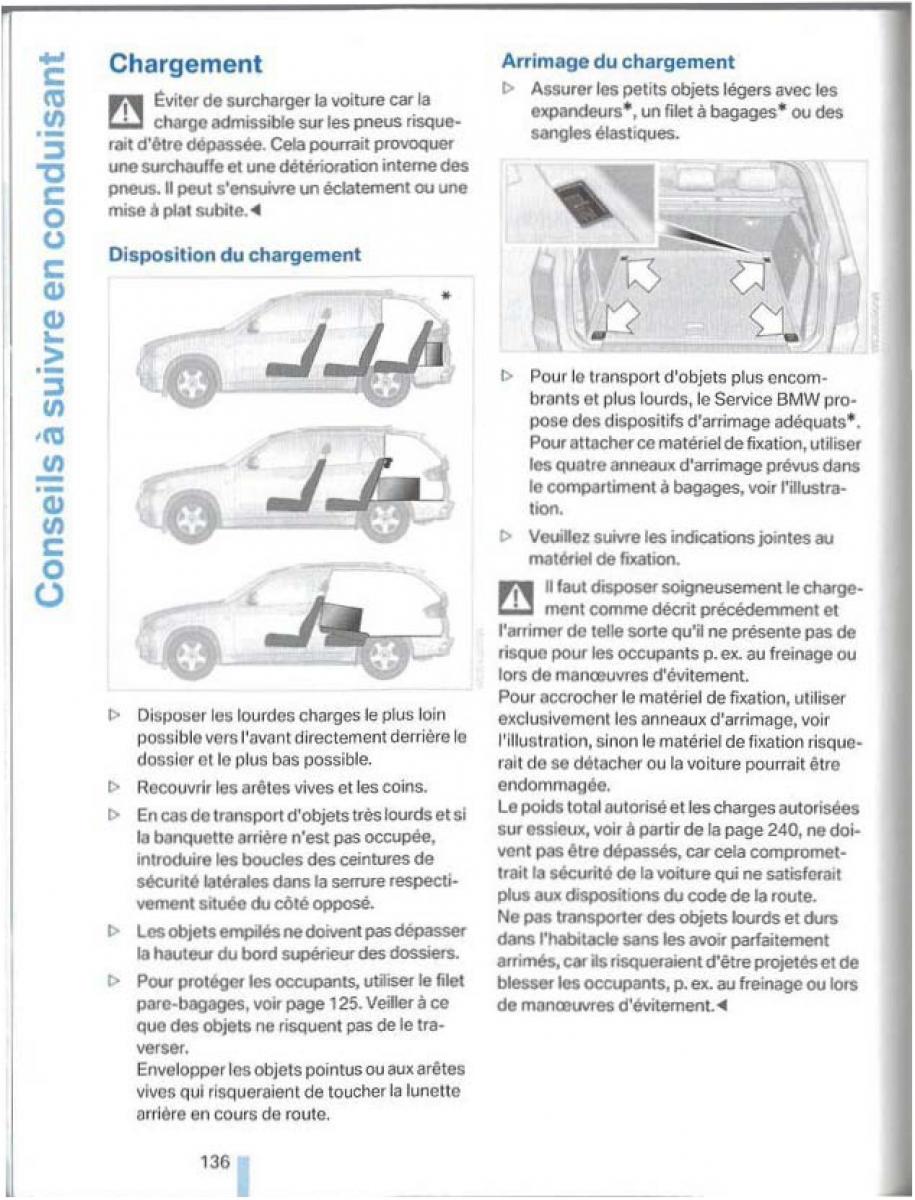 BMW X5 X6 E79 E70 manuel du proprietaire / page 136