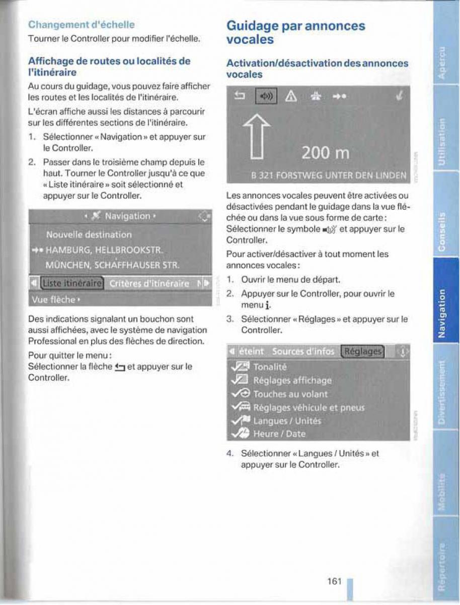 BMW X5 X6 E79 E70 manuel du proprietaire / page 161