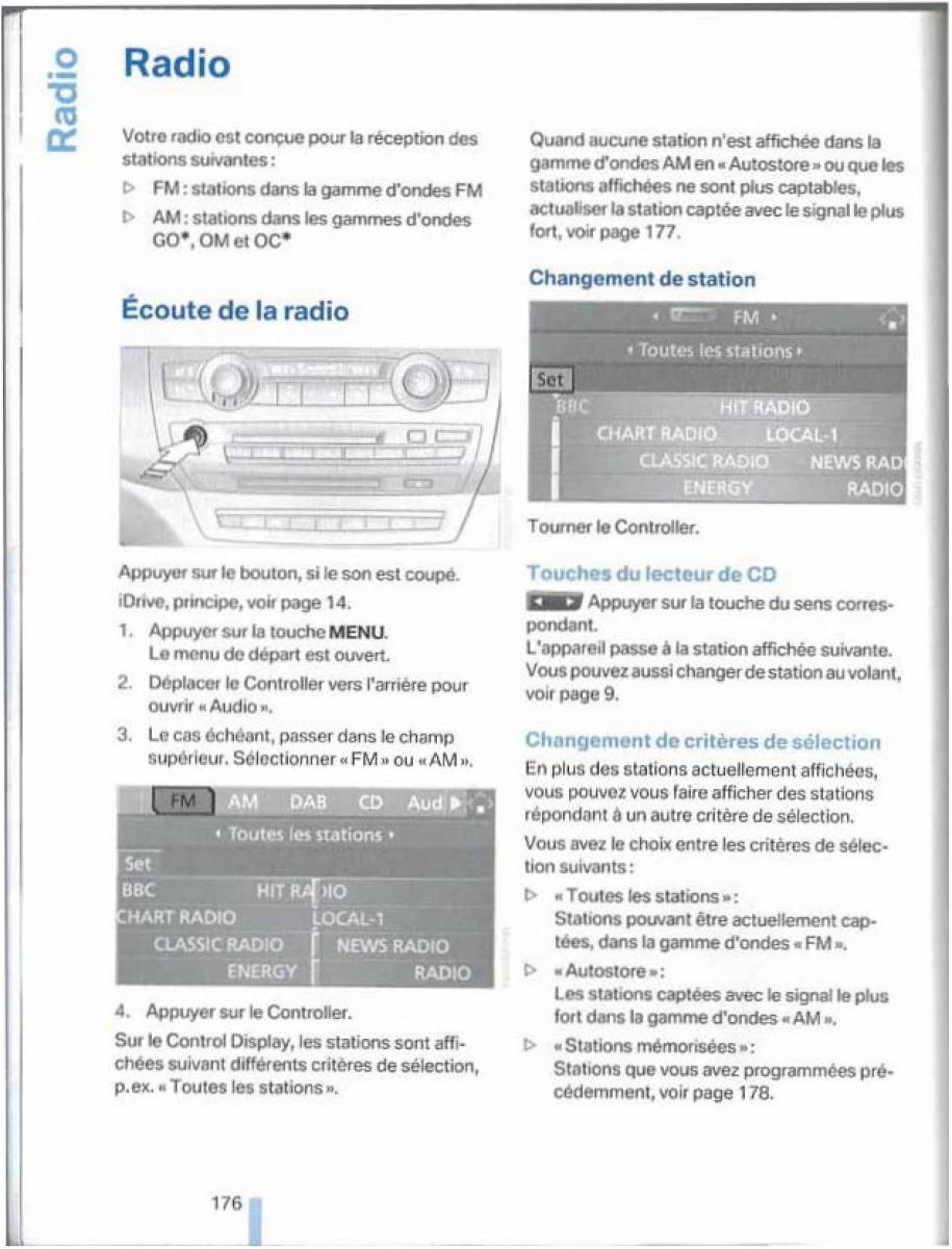 BMW X5 X6 E79 E70 manuel du proprietaire / page 176