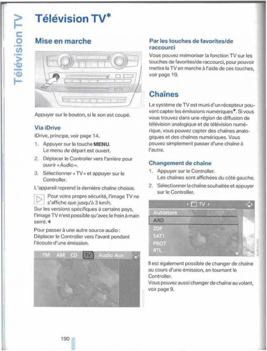 BMW X5 X6 E79 E70 manuel du proprietaire / page 190