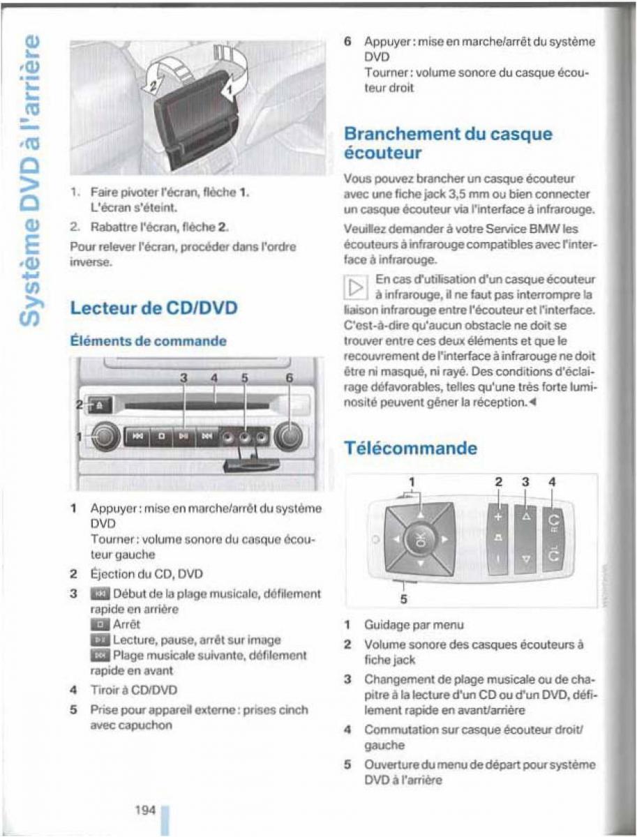 BMW X5 X6 E79 E70 manuel du proprietaire / page 194