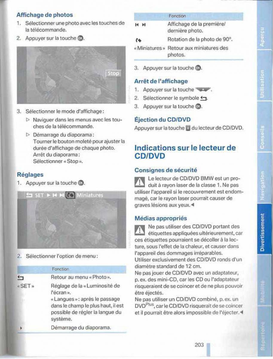 BMW X5 X6 E79 E70 manuel du proprietaire / page 203