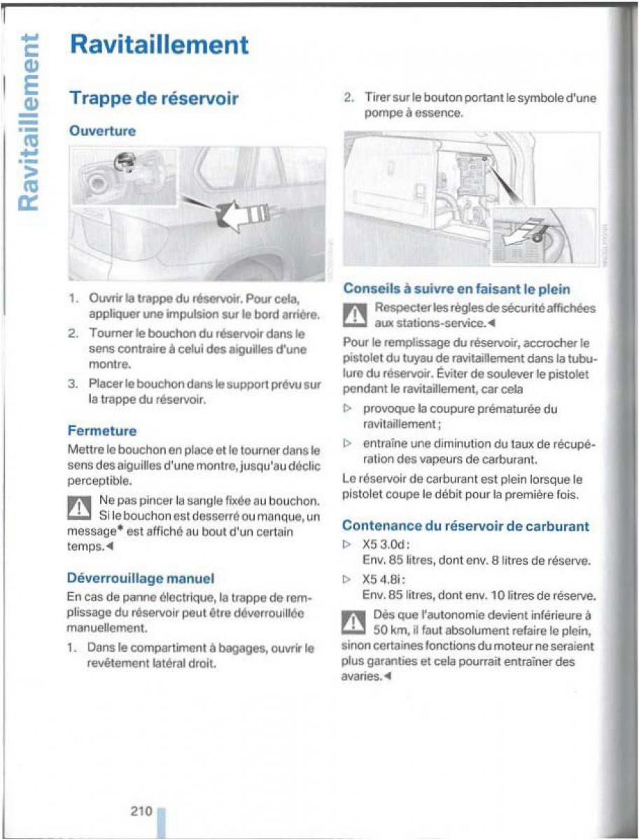 BMW X5 X6 E79 E70 manuel du proprietaire / page 210