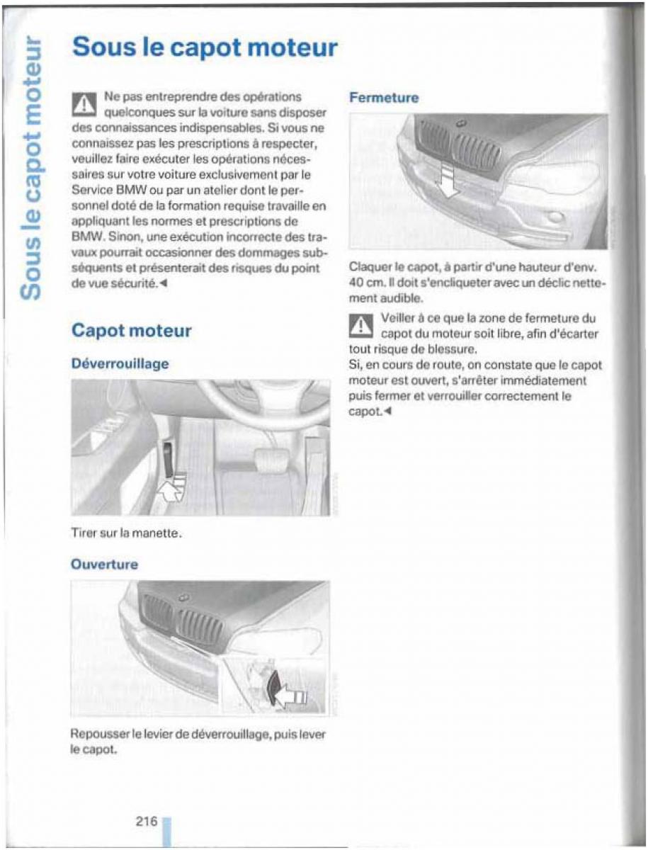 BMW X5 X6 E79 E70 manuel du proprietaire / page 216