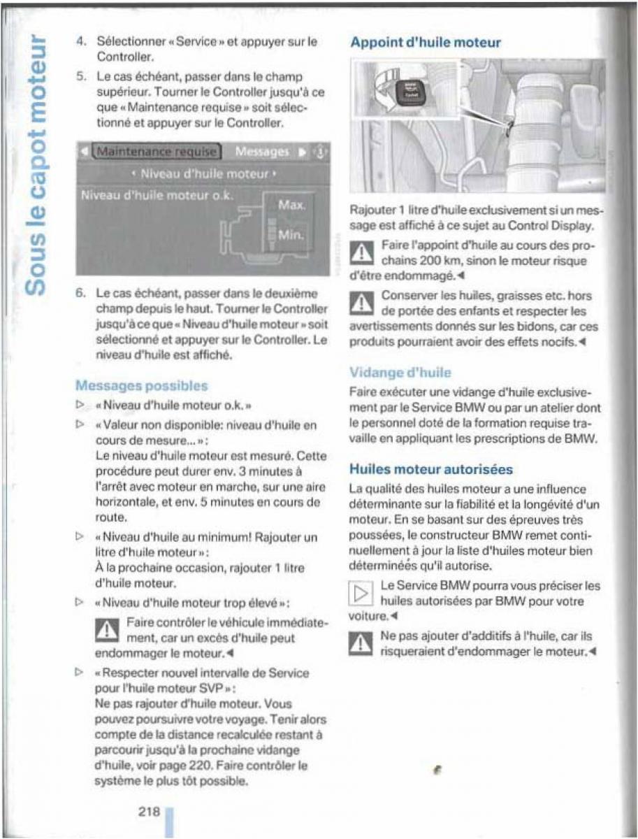 BMW X5 X6 E79 E70 manuel du proprietaire / page 218