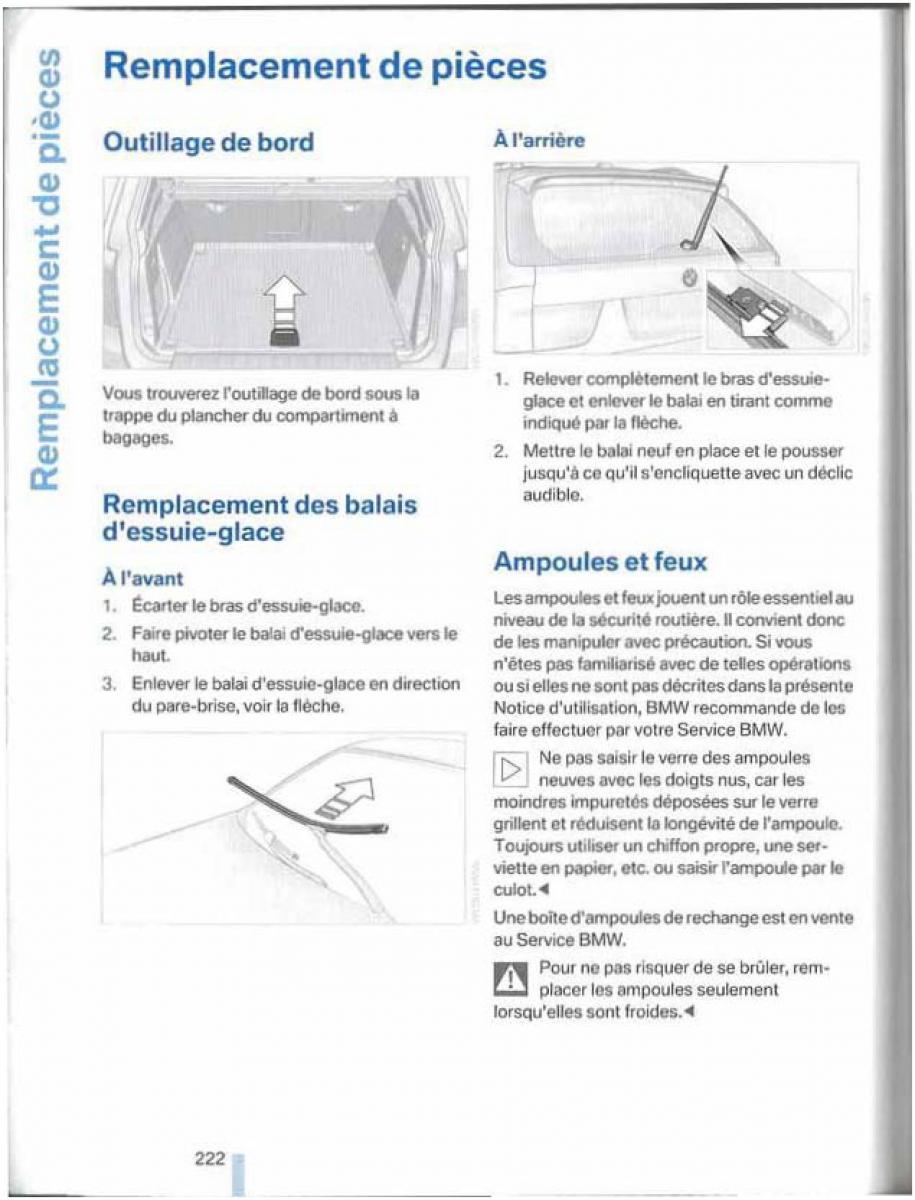 BMW X5 X6 E79 E70 manuel du proprietaire / page 222