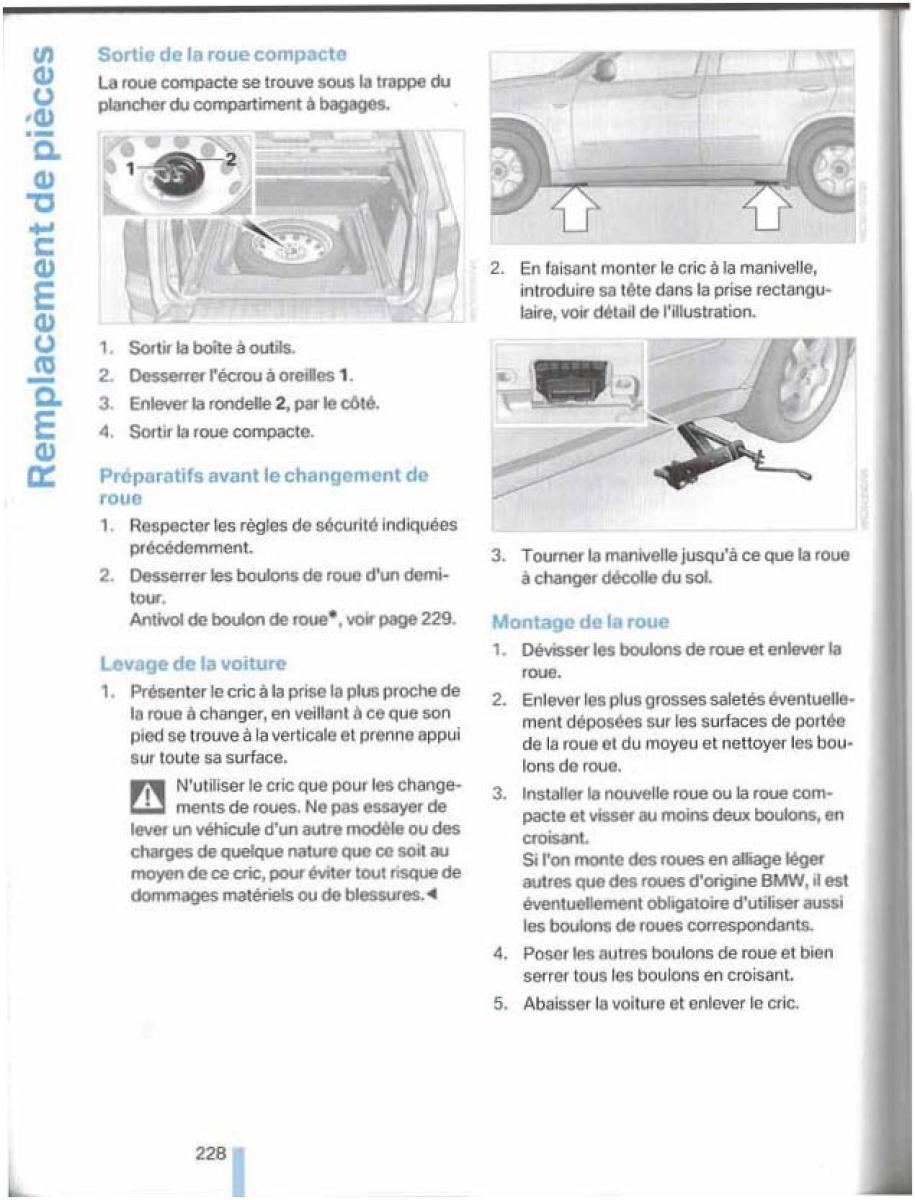 BMW X5 X6 E79 E70 manuel du proprietaire / page 228