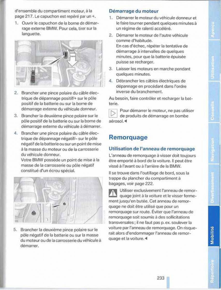 BMW X5 X6 E79 E70 manuel du proprietaire / page 233