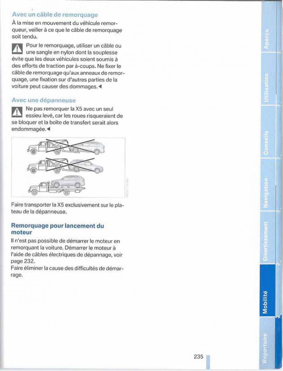 BMW X5 X6 E79 E70 manuel du proprietaire / page 235